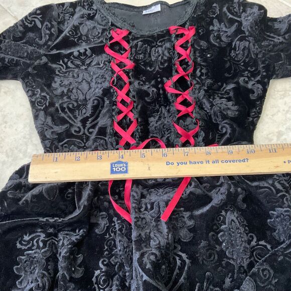 Spirit Girl Costume Dress mask Renaissance Maiden/Gothic Fairy Devil Size M 8-10 - Picture 5 of 9